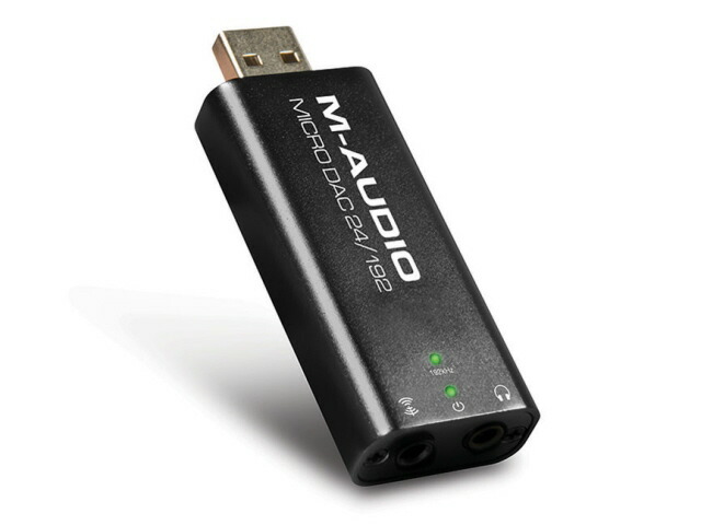 【ポイント10倍】 M-AUDIO ヘッドホンアンプ・DAC Micro DAC 24/192 [タイプ：ヘッドホンアンプ ヘッドホン端子(ミニプラグ)：2系統 ハイレゾ：○] 【P10倍】