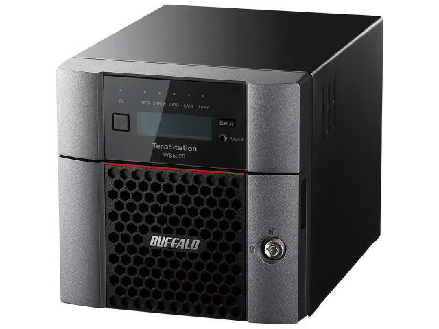 【尖んがり10倍】 緩衝装置置き目 NAS(網状組織HDD) TeraStation WS5220DN08S2 [運転ベイ数：HDDx2 静電容量：HDD：8結核症 ローカルエリアネットワーク速力度：10GbE] 【P10倍】