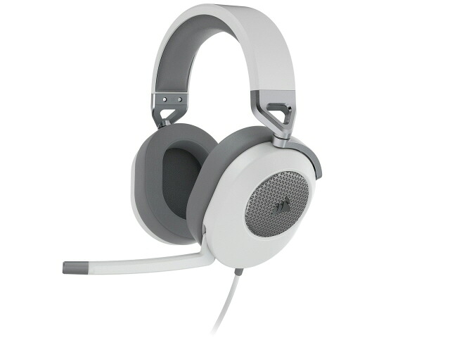 【ポイント10倍】 Corsair ヘッドセット HS65 SURROUND CA-9011271-AP [White] [ヘッドホンタイプ：オーバーヘッド プラグ形状：ミニプラグ 装着タイプ：両耳用 接続方式：ワイヤード(有線) リモコン：○ ゲーミング：○] 【P10倍】