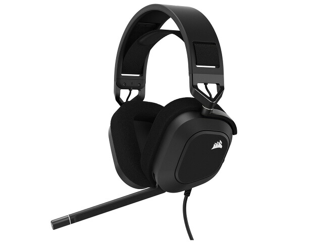 【ポイント10倍】 Corsair ヘッドセット HS80 RGB USB CA-9011237-AP [Carbon] [ヘッドホンタイプ：オーバーヘッド プラグ形状：USB 装着タイプ：両耳用 接続方式：ワイヤード(有線) リモコン：○ ゲーミング：○] 【P10倍】