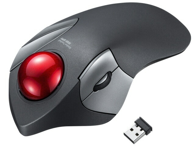 【ポイント10倍】 サンワサプライ マウス MA-WTB182BK [タイプ：トラックボール インターフェイス：無線2.4GHz その他機能：カウント切り替え可能/着脱式レシーバ ボタン数：5ボタン 重さ：174.8g] 【P10倍】