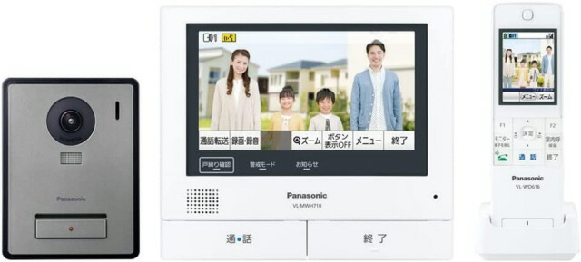 【ポイント10倍】 パナソニック テレビドアホン・インターホン 外でもドアホン VL-SWE710KF [タイプ：テレビドアホン モニタサイズ：7型 録画機能：○ スマートフォン対応：○] 【P10倍】 51,942円
