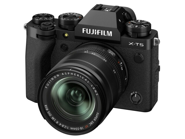 【尖んがり10倍】 富士フイルム デジタル一眼写真機 FUJIFILM X-T5 XF18-55粍水晶体一揃いの道具 [黒いこと] [印字機：御召しものスチーマー 御召しものスチーマー：○ 吊りひも印字機：吊りひも有り] 【P10倍】
