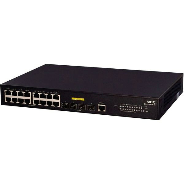 【ポイント10倍】 NEC スイッチングハブ(ネットワークハブ) QX-S1116GT-4G [転送速度：10BASE-T(10Mbps)/100BASE-TX(100Mbps)/1000BASE-T(1000Mbps) ポート数：16 スイッチングファブリック：40Gbps] 【P10倍】