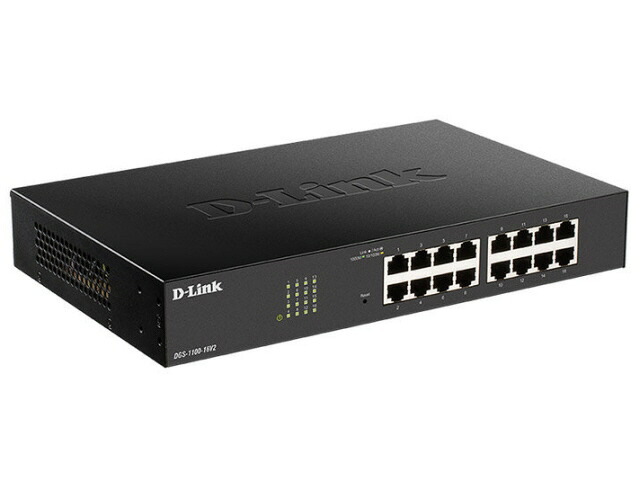 【尖んがり10倍】 D-Link スイッチングこしき(網状組織こしき) DGS-1100-16V2/A2 [伝える迅速さ：10BASE-T(10Mbps)/100BASE-TX(100Mbps)/1000BASE-T(1000Mbps) 界面数：16 スイッチングファブリック：32Gbps ワット数内蔵：○] 【P10倍】 パソコン・周辺機器-ネットワーク機器-スイッチングハブ