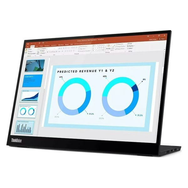 【ポイント10倍】 【代引不可】Lenovo PCモニター・液晶ディスプレイ ThinkVision M14d 63AAUAR6JP [14インチ 黒] [モニタサイズ：14型(インチ) パネル種類：IPSパネル 表面処理：ノングレア(非光沢) リフレッシュレート(垂直走査周波数)：75Hz 入力端子：USB Type-Cx2] 44,814円