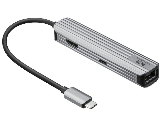 【ポイント10倍】 サンワサプライ USBハブ USB-3TCHLP7S [ポート数：2系統 電源供給：バスパワー/セルフパワー インターフェイス(パソコン側)：USB3.2 Gen1 Type-C インターフェイス(USB機器側)：USB3.2 Gen1 Type-Ax1/USB Type-Cx1/HDMIx1/LANx1] 【P10倍】｜YOUPLAN