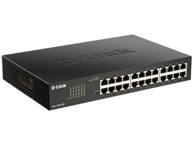 【ポイント10倍】 D-Link スイッチングハブ(ネットワークハブ) DGS-1100-24V2/A2 [転送速度：10BASE-T(10Mbps)/100BASE-TX(100Mbps)/1000BASE-T(1000Mbps) ポート数：24 スイッチングファブリック：48Gbps 電源内蔵：○] 【P10倍】