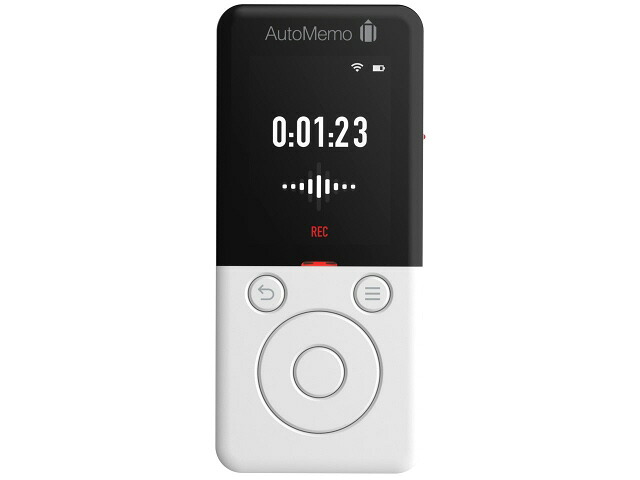 【ポイント10倍】 ソースネクスト ボイスレコーダー・ICレコーダー AutoMemo R [ホワイト] [内蔵メモリー容量：4GB] 【P10倍】