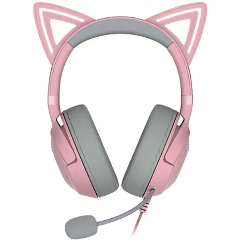 【ポイント10倍】 Razer ヘッドセット Kraken Kitty V2 RZ04-04730200-R3M1 [Quartz Pink] [ヘッドホンタイプ：オーバーヘッド プラグ形状：USB 装着タイプ：両耳用 接続方式：ワイヤード(有線) リモコン：○ ゲーミング：○] 【P10倍】