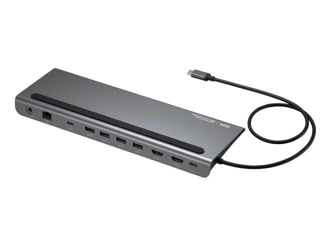 【尖んがり10倍】 サンワサプライ USBこしき USB-CVDK14 [界面数：5取り合わせ ワット数振り出し：2階建てバス力強さ/セルフ力強さ インター人間の顔(マイコン側)：USB3.2 Gen1 Type-C インター人間の顔(USB設備側)：USB3.2 Gen1 Type-Ax4/Type-Cx1/HDMIx2/LANx1/3.5粍4極ミニ手玉x1]
