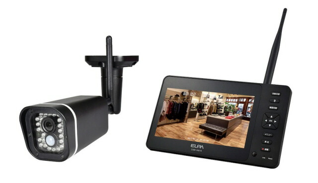 新品 ELPA CMS-1001 エルパ ワイヤレスカメラ&モニター 防犯カメラ 91+2dc94UgL._AC_UF350,