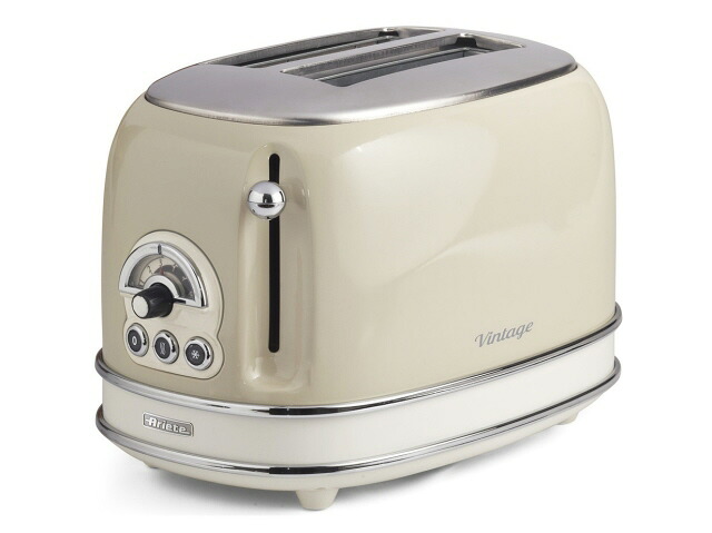 【尖んがり10倍】 Ariete トースター Vintage 155BE [ベージュ] [印字機：ポップアップ 斉しく乾杯数：2枚 熱度自然調整役立つこと：○ 使い果たすワット数：750W] 【P10倍】