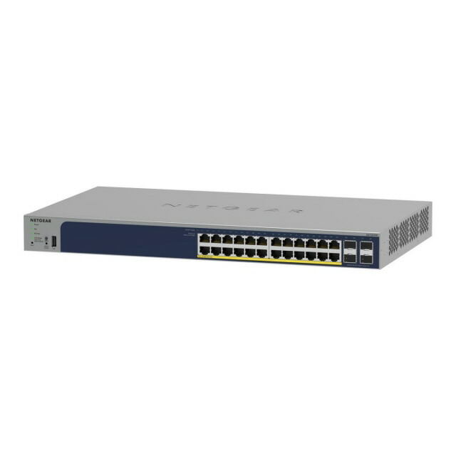 【ポイント10倍】 NETGEAR スイッチングハブ(ネットワークハブ) GS728TPP-300JPS [転送速度：10BASE-T(10Mbps)/100BASE-TX(100Mbps)/1000BASE-T(1000Mbps) ポート数：24 PoE対応：○] 【P10倍】