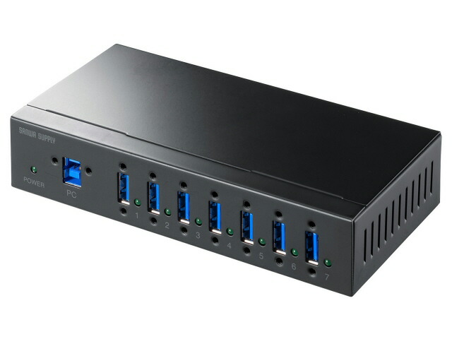 【尖んがり10倍】 サンワサプライ USBこしき USB-3HFA07 [界面数：7取り合わせ ワット数ふり出し：セルフ力強さ インター人間の顔(マイコン側)：USB3.2 Gen1 Type-B/USB有線テレビ Type-B⇔Type-A インター人間の顔(USB器機側)：USB3.2 Gen1 Type-Ax7] 【P10倍】