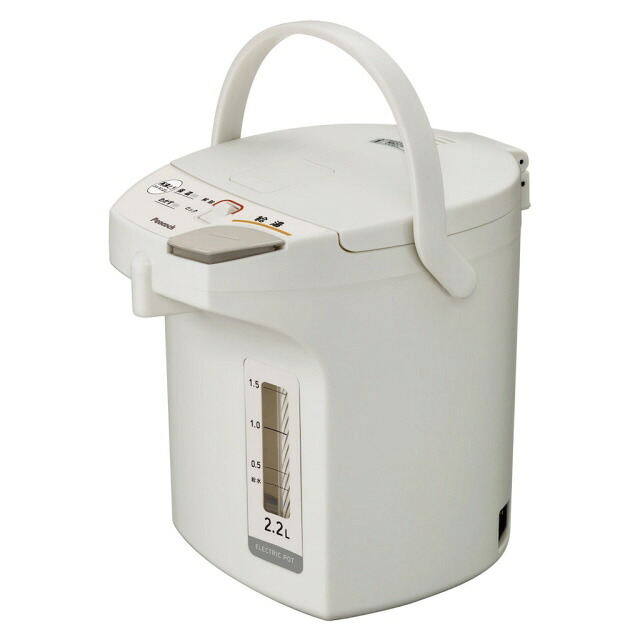 【ポイント10倍】 ピーコック魔法瓶工業 電気ポット WMS-22(HL) [ライトグレー] [タイプ：電気ポット 容量：2.2L 空焚き防止：○] 【P10倍】｜YOUPLAN