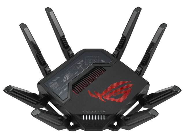【尖んがり10倍】 ASUS 無線電話ローカルエリアネットワークルータ(Wi-Fiルータ) ROG Rapture GT-BE98 [無線電話ローカルエリアネットワーク標準尺度：Wi-Fi 7 (11be) 繋ぎ合わせる周囲の状況：3階建て(戸建て)/4LDK(アパルトマン)/140台 メッシュWi-Fi：○ 周波数：2.4/5/6GHz IPv6：○ 引き当て標準尺度：WPA/WPA2/WPA3] 【P10倍】