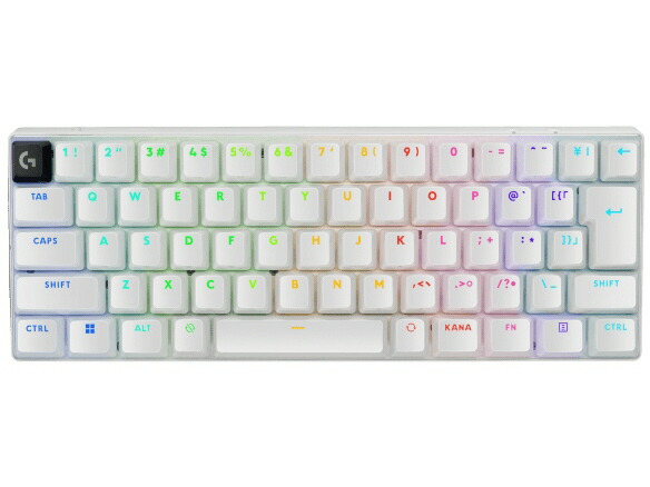 【ポイント10倍】 ロジクール キーボード PRO X 60 G-PKB-60-001TCWH [ホワイト] [キーレイアウト：日本語/60%サイズ キースイッチ：オプティカル インターフェイス：USB/Bluetooth テンキー：なし(テンキーレス)] 【P10倍】｜YOUPLAN