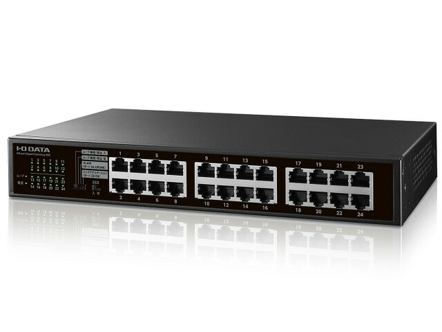 【尖んがり10倍】 IODATA スイッチングこしき(網状組織こしき) ETG-ESH24LM [移らすす早さ：10BASE-T(10Mbps)/10BASE-Te(10Mbps)/100BASE-TX(100Mbps)/1000BASE-T(1000Mbps) 界面数：24 スイッチングファブリック：48Gbps ワット数内蔵：○] 【P10倍】