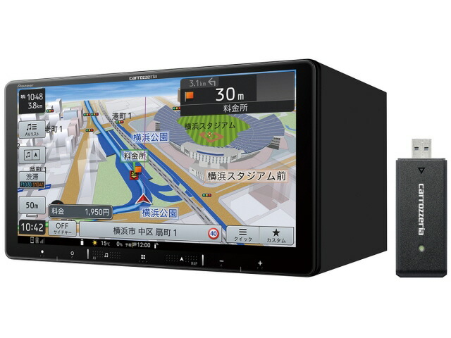 【ポイント10倍】 パイオニア カーナビ 楽ナビ AVIC-RQ721-DC [画面サイズ：9V型(インチ) TVチューナー：フルセグ(地デジ) 記録メディアタイプ：メモリ Bluetooth：○] 【P10倍】