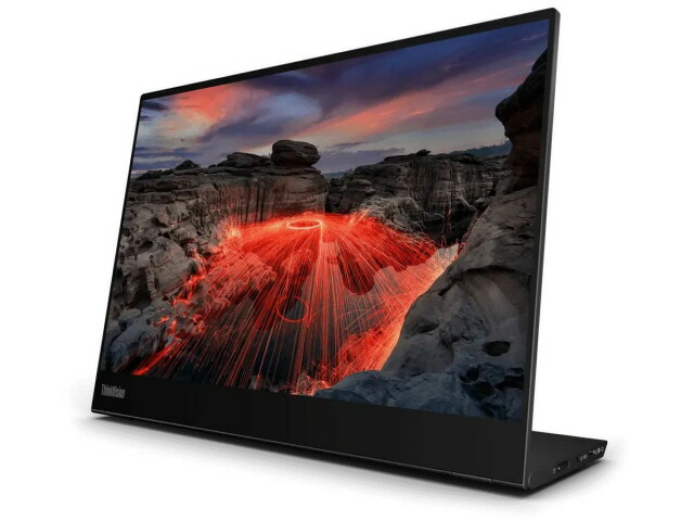 【ポイント10倍】 Lenovo PCモニター・液晶ディスプレイ ThinkVision M14t Gen 2 63FDUAR6JP [14インチ 黒] [モニタサイズ：14型(インチ) パネル種類：IPSパネル 表面処理：グレア(光沢) リフレッシュレート(垂直走査周波数)：60Hz 入力端子：USB Type-Cx2] 【P10倍】