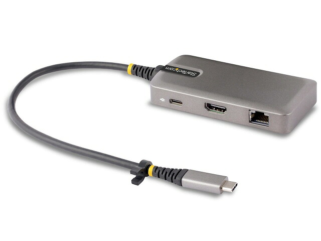 【ポイント10倍】 StarTech.com USBハブ 103B-USBC-MULTIPORT [スペースグレー] [ポート数：2系統 電源供給：バスパワー インターフェイス(パソコン側)：USB3.2 Gen1 Type-C、Thunderbolt3/4/USB4兼用 インターフェイス(USB機器側)：USB3.2 Gen1 Type-Ax2/HDMIx1/LANx1]｜YOUPLAN