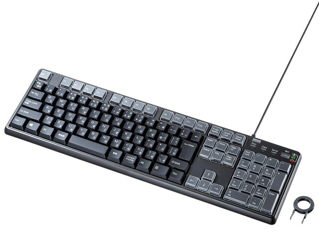 【ポイント10倍】 サンワサプライ キーボード SKB-P1BK [キーレイアウト：日本語108 キースイッチ：メンブレン インターフェイス：USB テンキー：あり キーストローク：4±0.5mm] 【P10倍】