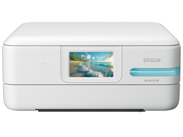 【ポイント10倍】 【代引不可】EPSON プリンタ EW-M757TW [ホワイト] [タイプ：インクジェット 最大用紙サイズ：A4 インク色数：5色 機能：コピー/スキャナ 自動両面印刷：○ スマホ対応：○] 【P10倍】