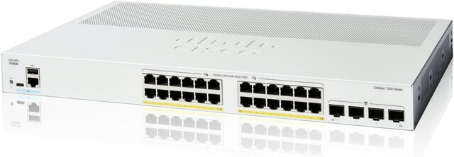 【ポイント10倍】 Cisco Systems スイッチングハブ(ネットワークハブ) Cisco Catalyst 1300 C1300-24P-4G [転送速度：10BASE-T(10Mbps)/100BASE-TX(100Mbps)/1000BASE-T(1000Mbps) ポート数：24 スイッチングファブリック：56Gbps PoE対応：○ 電源内蔵：○] 【P10倍】