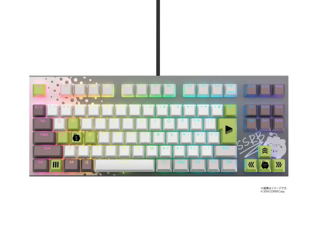 【尖んがり10倍】 東プレ 鍵盤 REALFORCE × hololive GX1 獅白ぼたん ひな形 X1UCS1 [暗然たる薄墨色] [キーレイアウト：日本語91 手当たり取り替えっこ：静電静電容量無接触点遣りくち インター人間の顔：USB テンキー：なし(テンキー受け答え) 手当たり打つこと：4粍] 【P10倍】