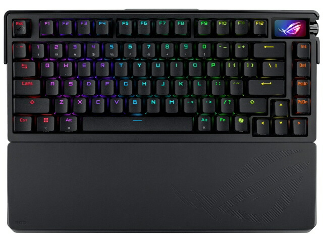 【尖んがり10倍】 ASUS 鍵盤 ROG Azoth Extreme [Black] [キーレイアウト：英語/75% 手当たり取り替えっこ：力学的 インター人間の顔：USB/Bluetooth テンキー：なし(テンキー受け答え)] 【P10倍】