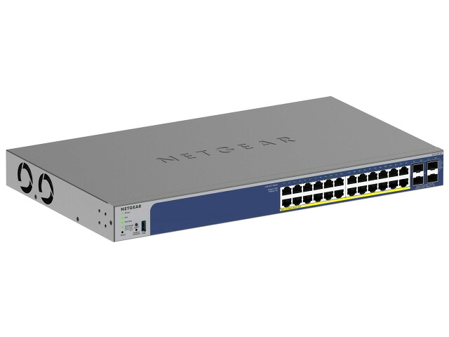 【尖んがり10倍】 NETGEAR スイッチングこしき(網状組織こしき) GS728TXP-300JPS [遷らすす早さ：10BASE-T(10Mbps)/100BASE-TX(100Mbps)/1000BASE-T(1000Mbps) 界面数：24 スイッチングファブリック：128Gbps PoE相応う：○ ワット数内蔵：○] 【P10倍】