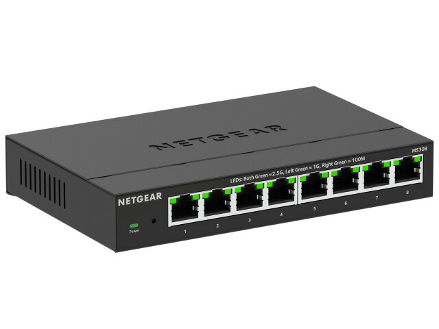 【ポイント10倍】 NETGEAR スイッチングハブ(ネットワークハブ) MS308-100JPS [転送速度：100BASE-TX(100Mbps)/1000BASE-T(1000Mbps)/2.5GBASE-T(2500Mbps) ポート数：8] 【P10倍】