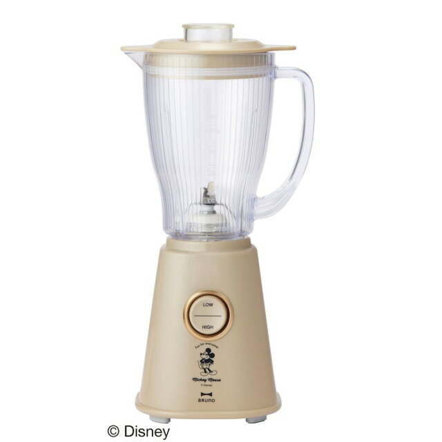【尖んがり10倍】 BRUNO ミキサー BRUNO DISNEY BOE137-BE [ベージュ] [ミキサー手合い：ミキサー 電気容量：0.4L 備えつける手合い：取り付け 飲んだくれ：○] 【P10倍】 ミキサー・フードプロセッサー-ミキサー-キッチン家電