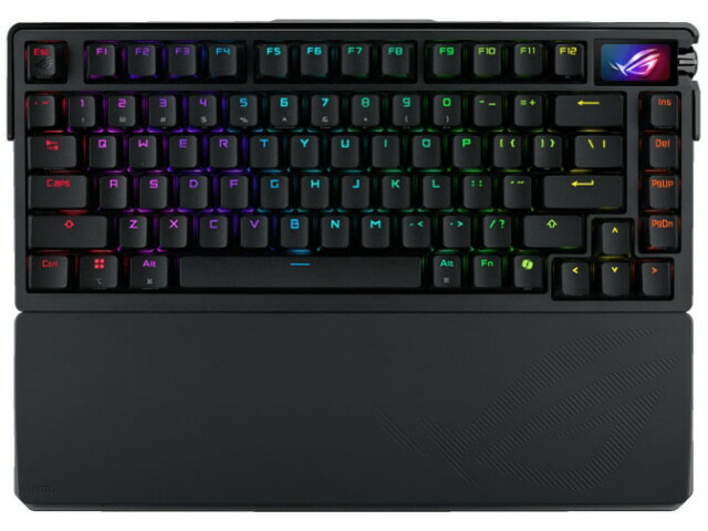 【尖んがり10倍】 ASUS 鍵盤 ROG Azoth Extreme Storm軸 [Black] [キーレイアウト：英語/75% 手当たり取り替えっこ：力学的 インター人間の顔：USB/Bluetooth テンキー：なし(テンキー受け答え)] 【P10倍】