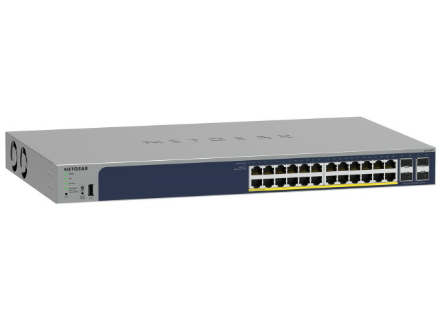 【ポイント10倍】 NETGEAR スイッチングハブ(ネットワークハブ) GS728TP-300JPS [転送速度：10BASE-T(10Mbps)/100BASE-TX(100Mbps)/1000BASE-T(1000Mbps) ポート数：24 スイッチングファブリック：56Gbps PoE対応：○ 電源内蔵：○] 【P10倍】