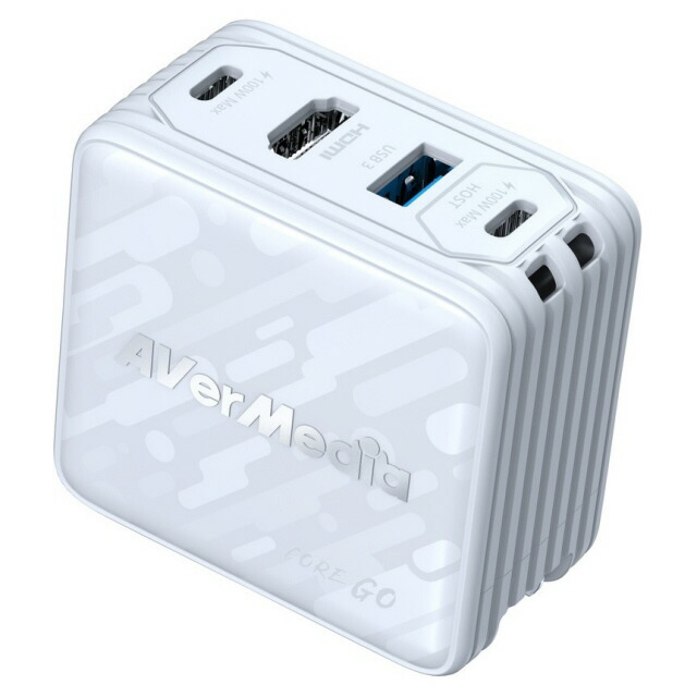 【ポイント10倍】 AVERMEDIA USBハブ CORE GO GC313WH [ホワイト] [ポート数：2系統 電源供給：セルフパワー インターフェイス(パソコン側)：USB3.2 Gen1 Type-C インターフェイス(USB機器側)：USB2.0 Type-Ax1/Type-Cx1/HDMIx1] 【P10倍】