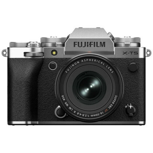 【尖んがり10倍】 富士フイルム デジタル一眼写真機 FUJIFILM X-T5 XF16-50粍水晶体一揃いの道具 日英2言葉づかいとり備える模範例 [しろがね色] 【P10倍】