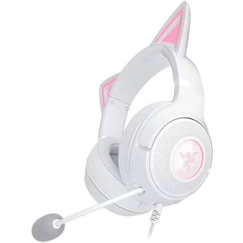 【ポイント10倍】 Razer ヘッドセット Kraken Kitty V2 RZ04-04730600-R3M1 [White] [ヘッドホンタイプ：オーバーヘッド プラグ形状：USB 装着タイプ：両耳用 接続方式：ワイヤード(有線) リモコン：○ ゲーミング：○] 【P10倍】