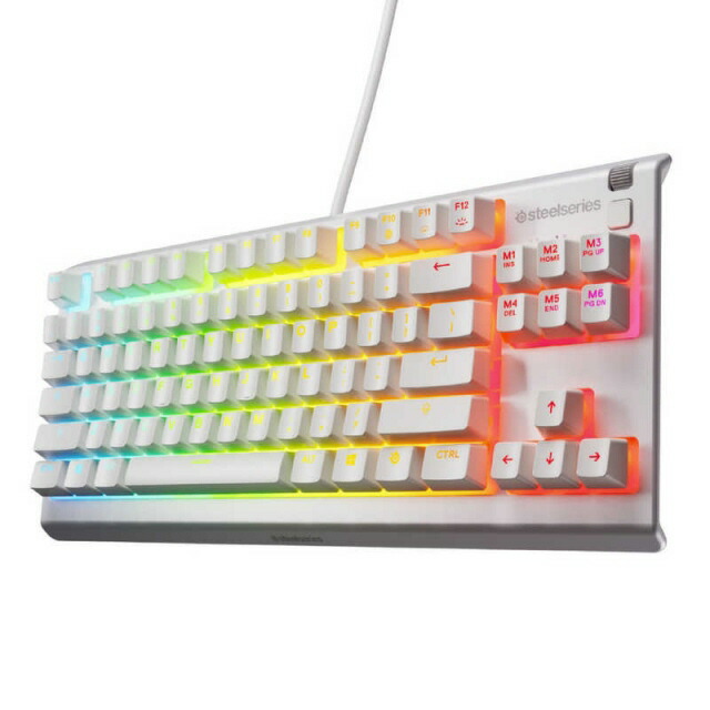 【ポイント10倍】 steelseries キーボード Apex 3 TKL White US [ホワイト] [キーレイアウト：英語 キースイッチ：メンブレン インターフェイス：USB テンキー：なし(テンキーレス)] 【P10倍】
