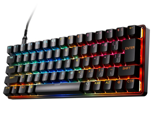 【尖んがり10倍】 steelseries 鍵盤 Apex Pro Mini Gen 3 JP [キーレイアウト：日本語 インター人間の顔：USB テンキー：なし(テンキー受け答え) 足がかり打つこと：0.1～4粍] 【P10倍】