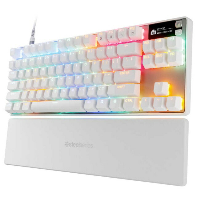 【ポイント10倍】 steelseries キーボード Apex Pro TKL Gen 3 White US [ホワイト] [キーレイアウト：英語 インターフェイス：USB テンキー：なし(テンキーレス) キーストローク：0.1～4mm] 【P10倍】