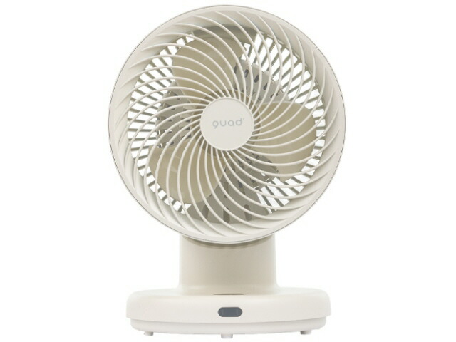 【ポイント10倍】 QUADS サーキュレーター PUREAIR DC QS537IV [アイボリー] [タイプ：サーキュレーター 適用畳数：20畳 モーター種類：DCモーター 自動首振り設定：上下/左右] 【P10倍】