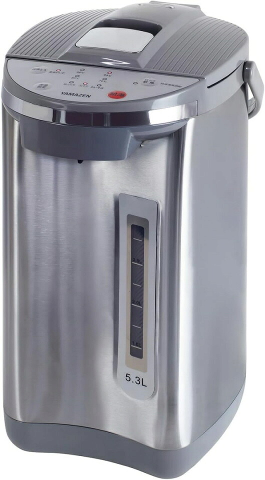 【ポイント10倍】 YAMAZEN 電気ポット YPA-M530(H) [タイプ：電気ポット 容量：5.3L 空焚き防止：○ 温度設定：4段階] 【P10倍】