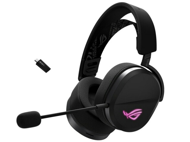 【ポイント10倍】 ASUS ヘッドセット ROG Pelta [Black] [ヘッドホンタイプ：オーバーヘッド プラグ形状：USB 装着タイプ：両耳用 接続方式：ワイヤレス/ワイヤード(有線) リモコン：○ ゲーミング：○] 【P10倍】