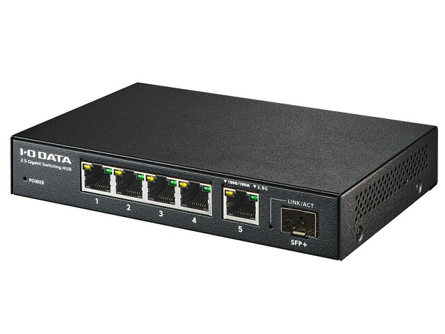 【尖んがり10倍】 IODATA スイッチングこしき(網状組織こしき) BSH-QG05 [移らすす早さ：100BASE-TX(100Mbps)/1000BASE-T(1000Mbps)/2.5GBASE-T(2500Mbps) 界面数：5 スイッチングファブリック：25Gbps] 【P10倍】