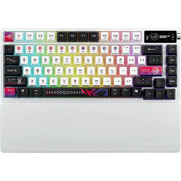 【ポイント10倍】 ASUS キーボード ROG Azoth X [White] [キーレイアウト：英語/75% キースイッチ：メカニカル インターフェイス：USB/Bluetooth テンキー：なし(テンキーレス)] 【P10倍】