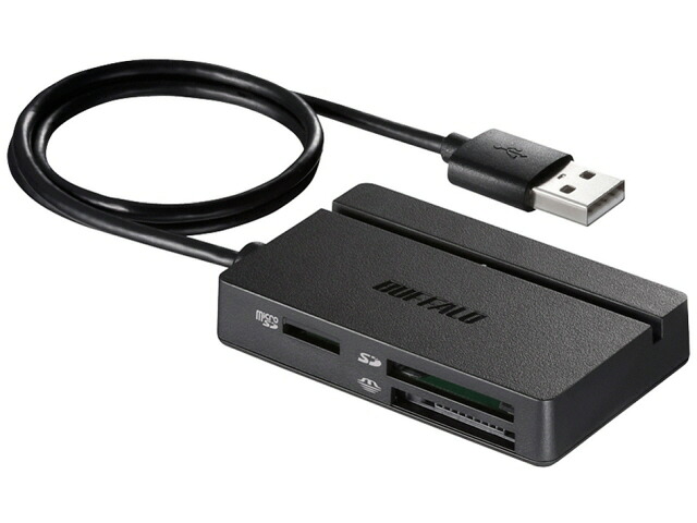 【ポイント10倍】 バッファロー カードリーダー BSCR100U2BK [USB 57in1 ブラック] [インターフェース：USB2.0/USB SDカード：○ microSDカード：○] 【P10倍】