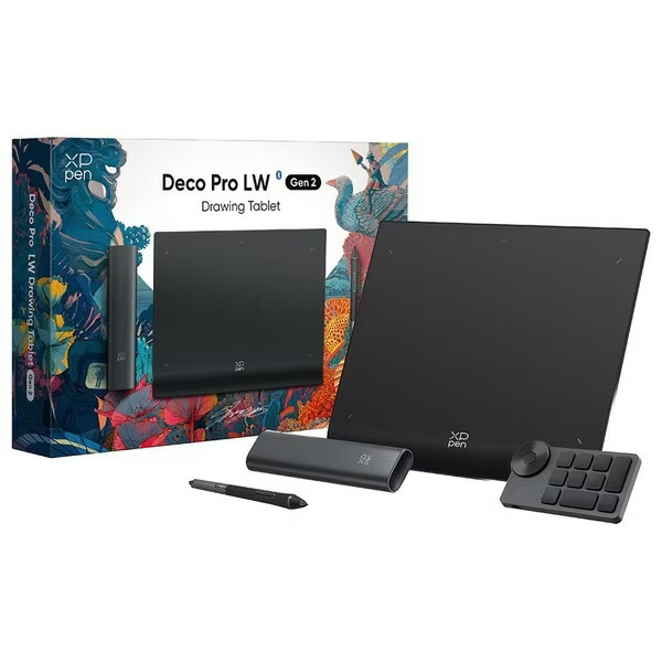 【尖んがり10倍】 XP-Pen 書き込み経口避妊薬 Deco Pro LW (Gen 2) DPDTG2LW [黒いこと+薄墨色] [手合い：書き込み経口避妊薬 インプット活動の領域（幅x奥ふかさ）：279.4x177.8粍 筆圧気泡管水準器：16384気泡管水準器 界面：USB 幅x高さx奥ふかさ：333x10.66x258.1粍] 【P10倍】