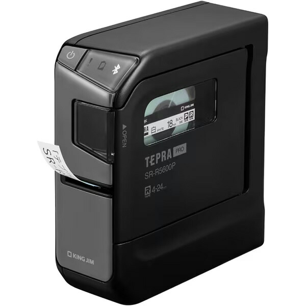 【ポイント10倍】 キングジム ラベルライター・ラベルプリンター ラベルライター「テプラ」PRO SR-R5600P [ブラック] [ラベル幅：4/6/9/12/18/24mm] 【P10倍】 20,717円